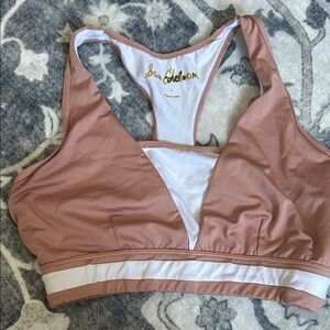 Sam Edelman Blush and White Sports Bra